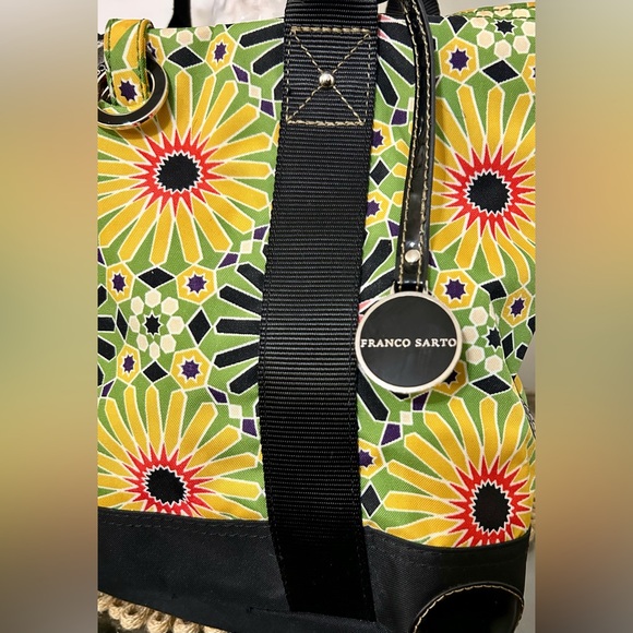 Franco Sarto Vibrant Floral Tote - Black, Yellow, Green *NWOT - Picture 3 of 16